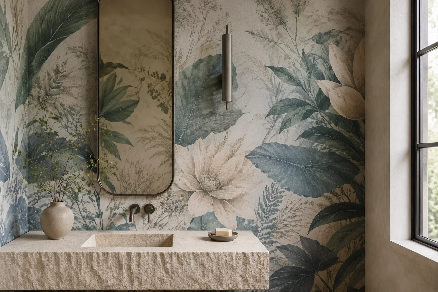 Floral & Botânico aplicado em ambiente sofisticado